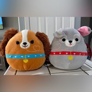 Lady and the Tramp Plush Toy Set - Brown and Gray